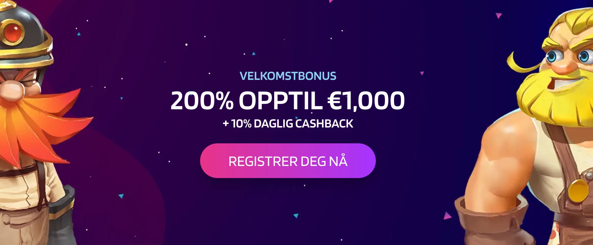 Lyra Casino velkomstbonus med fargerikt spillbanner